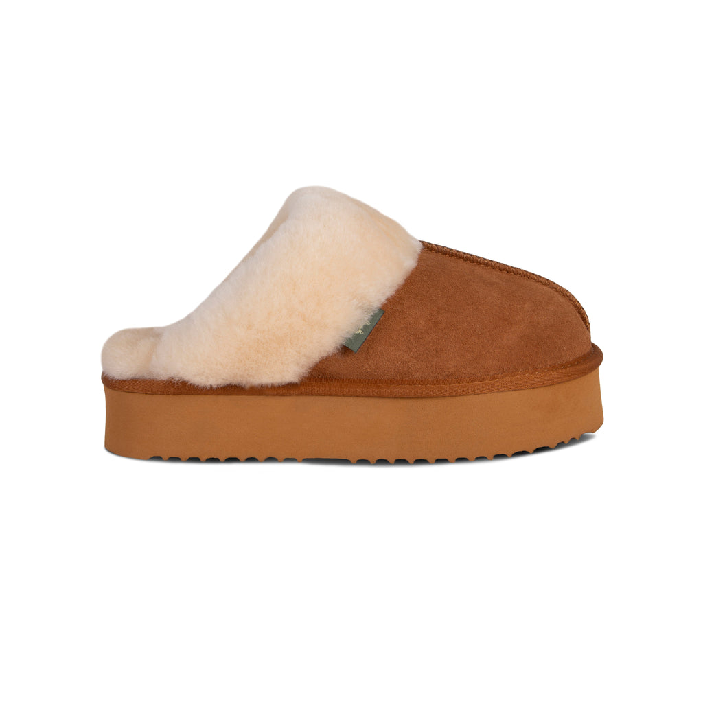 Women's Platform Scuff - Chestnut