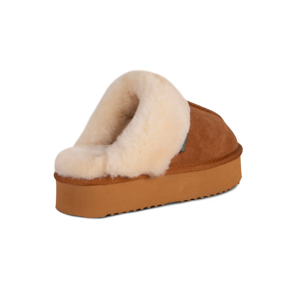 Women's Platform Scuff - Chestnut