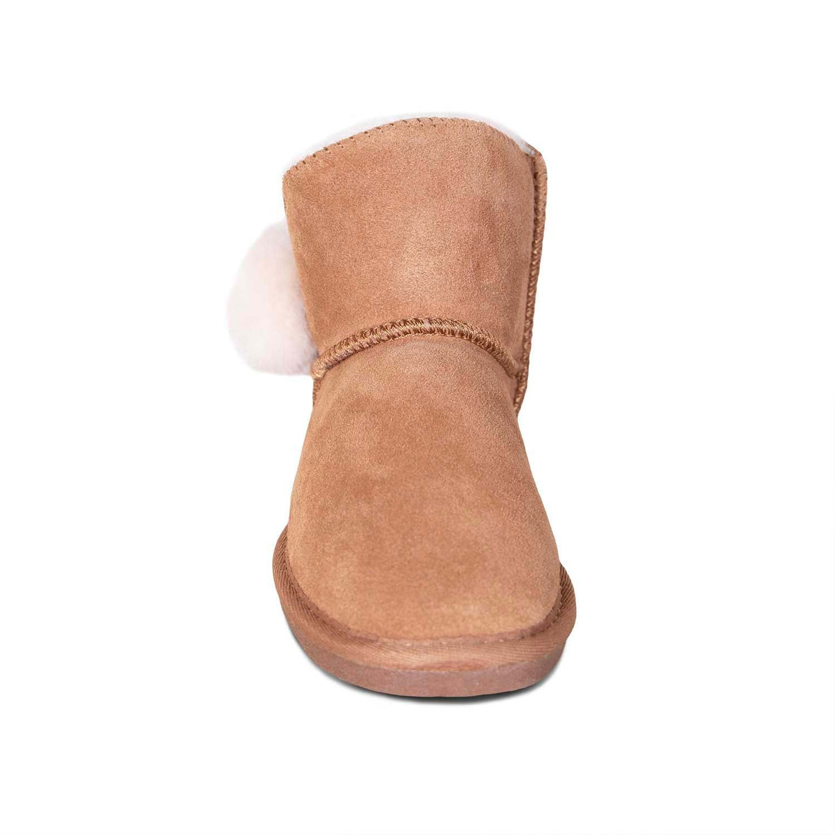 Kids' Sheepskin Pom Pom Boot - Chestnut