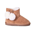 Kids' Sheepskin Pom Pom Boot - Chestnut